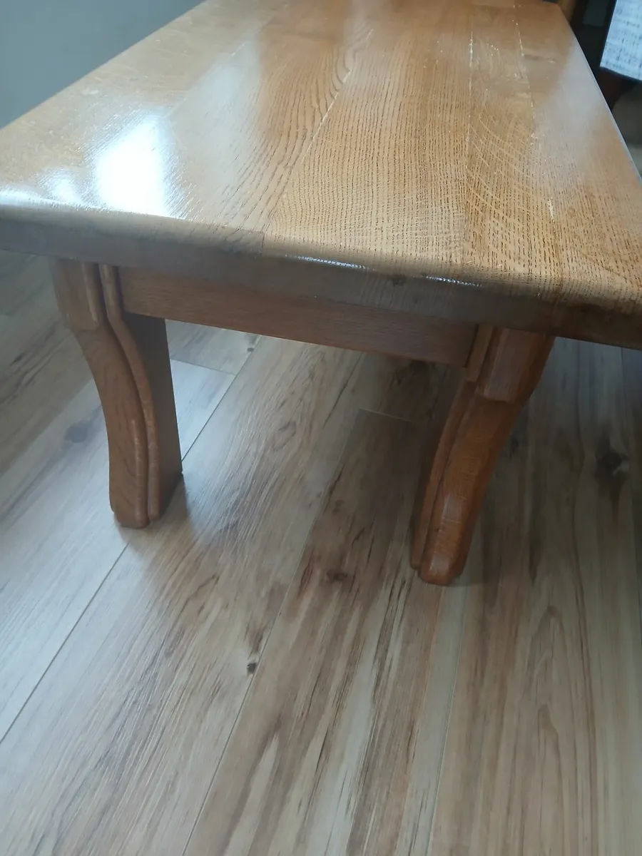 Coffee table solid oak - Image 3