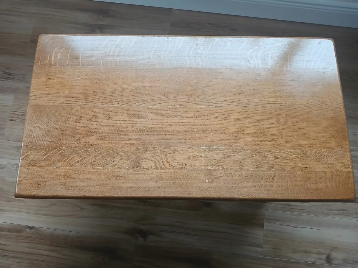 Coffee table solid oak - Image 4