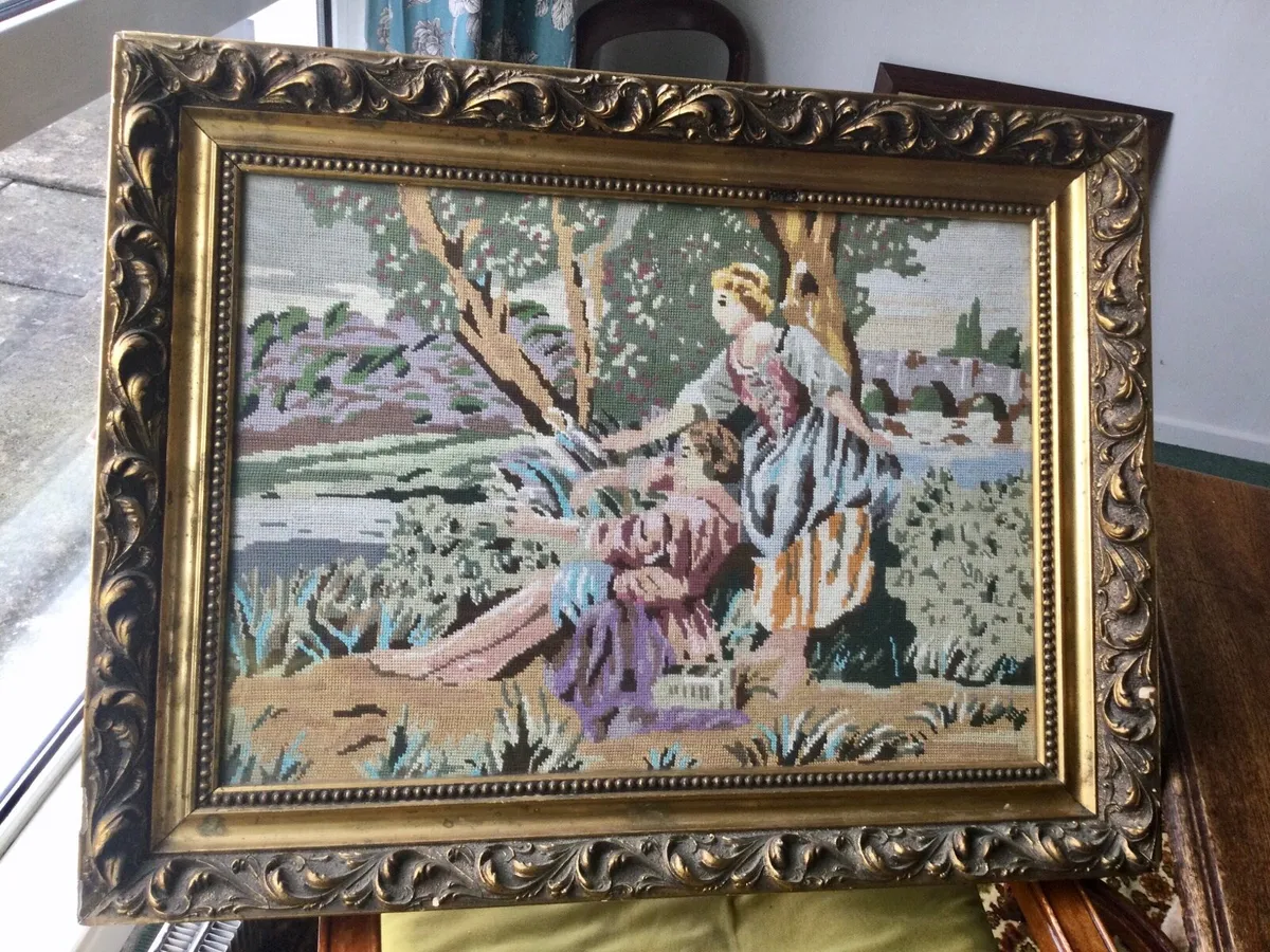 Large Vintage Framed Tapestry - Image 4