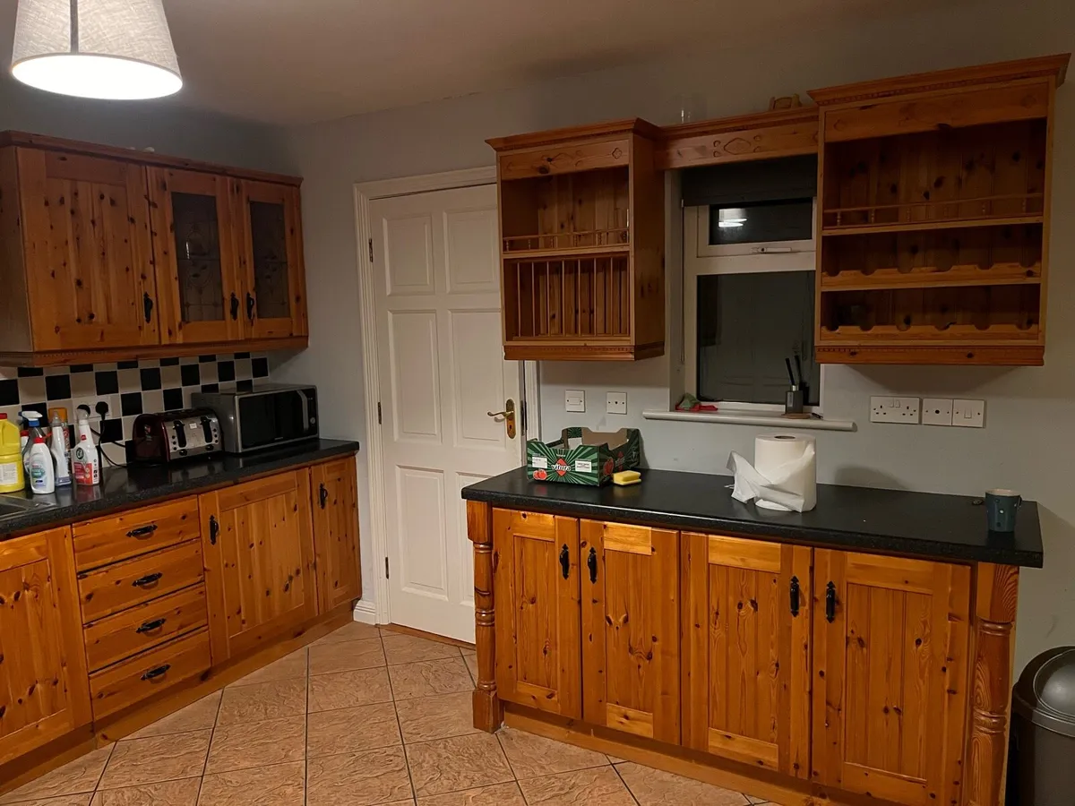 Pine Kitchen and Fridge - Image 2