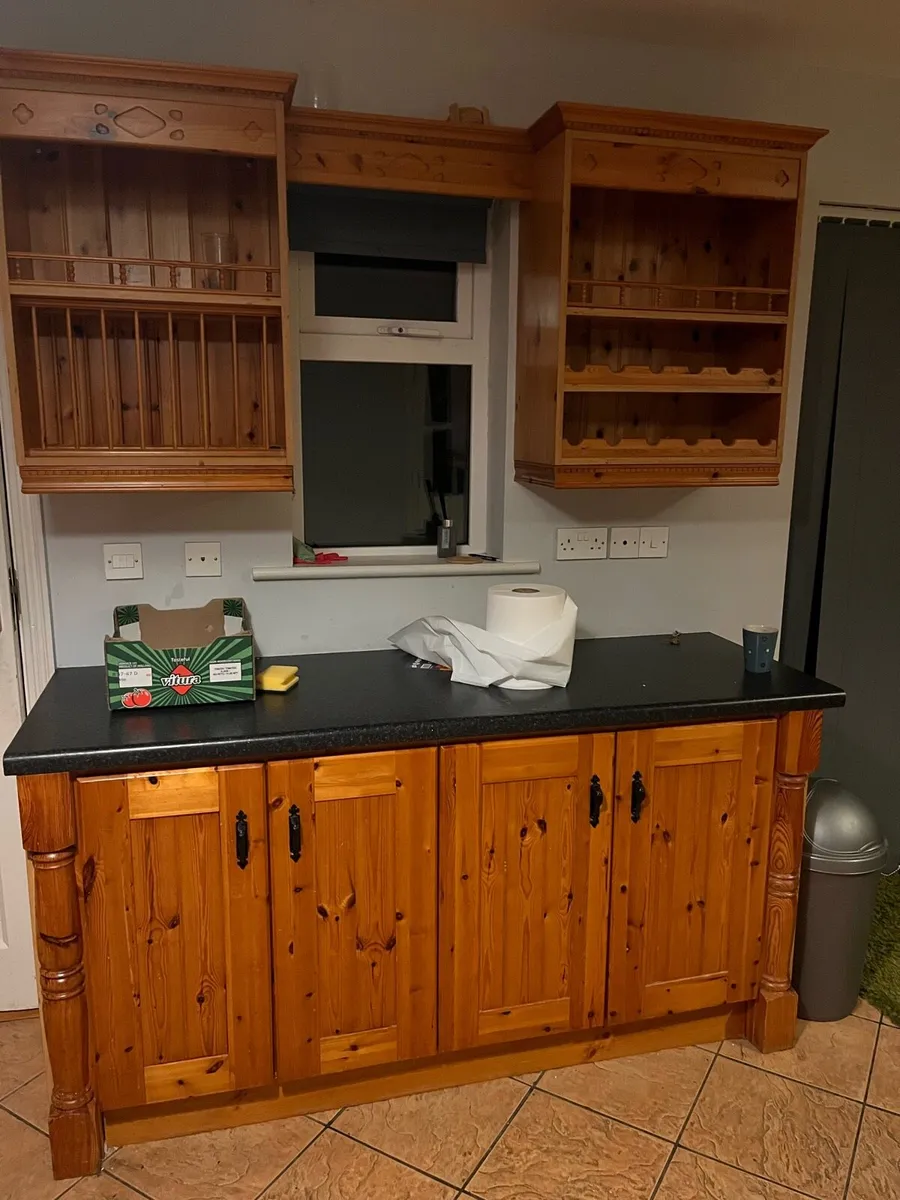 Pine Kitchen and Fridge - Image 3