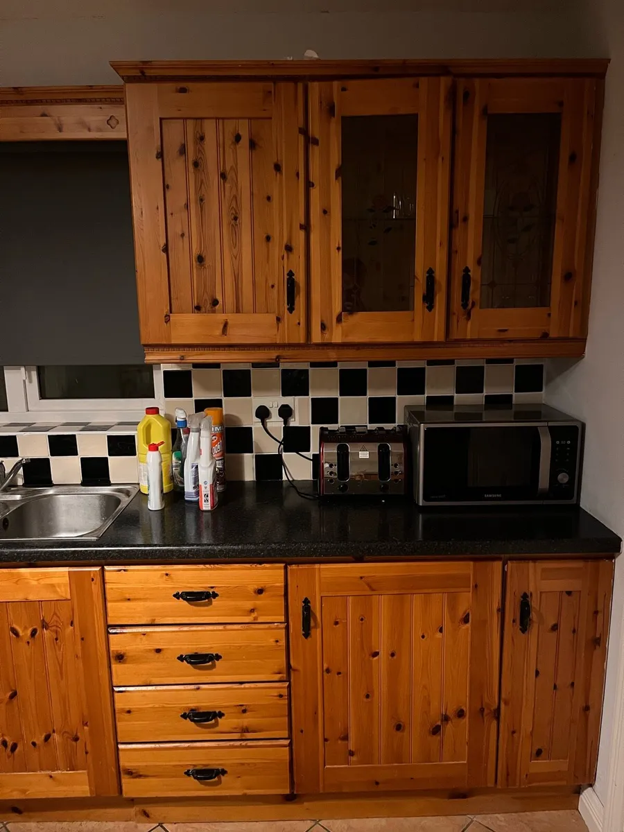 Pine Kitchen and Fridge - Image 4