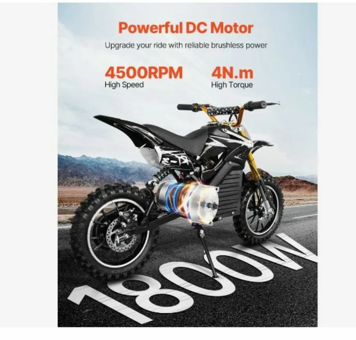 1800W Electric Brushless DC Motor Kit - Image 2