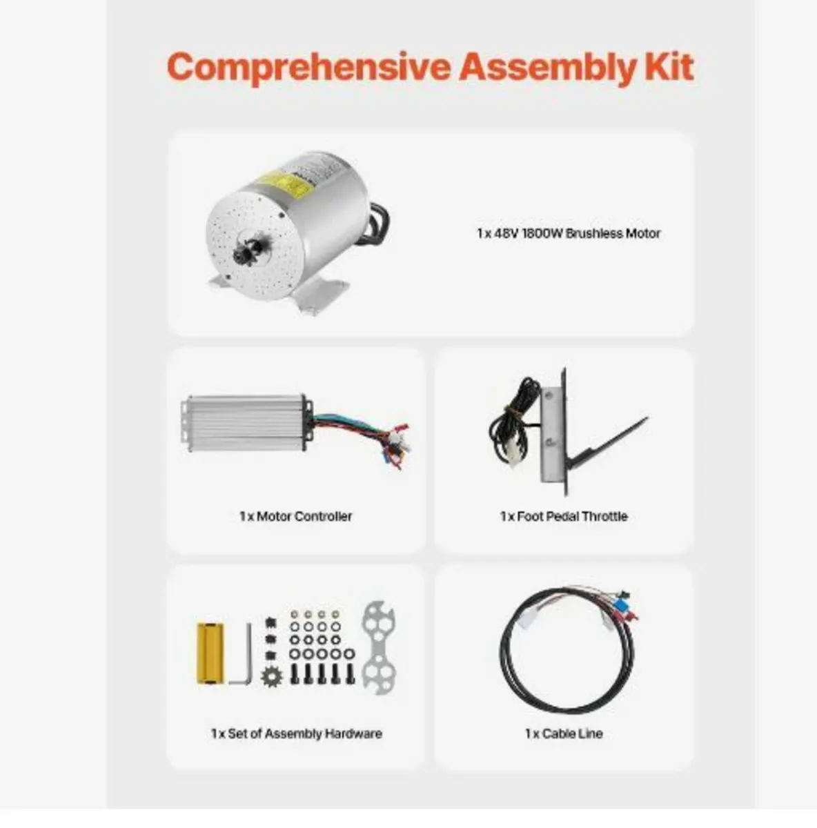 1800W Electric Brushless DC Motor Kit - Image 4