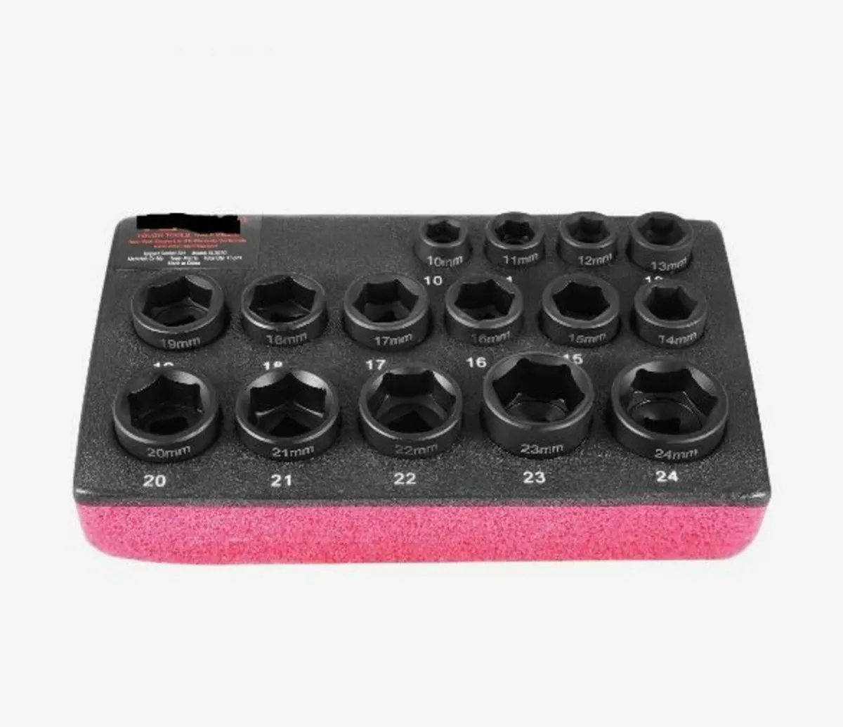 3/8" Drive Impact Socket Set, 15 Piece - Image 1