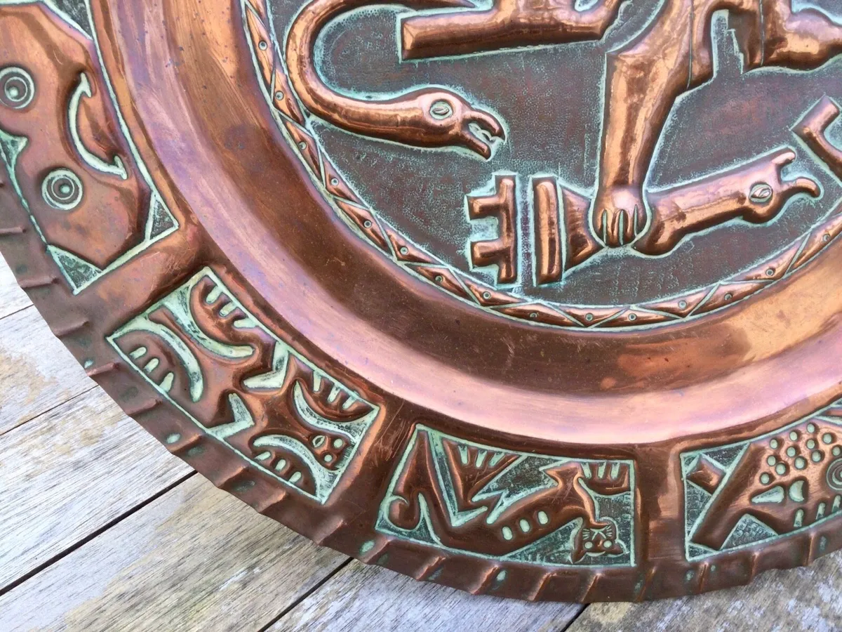 Antique Handmade Copper Charger - Image 4