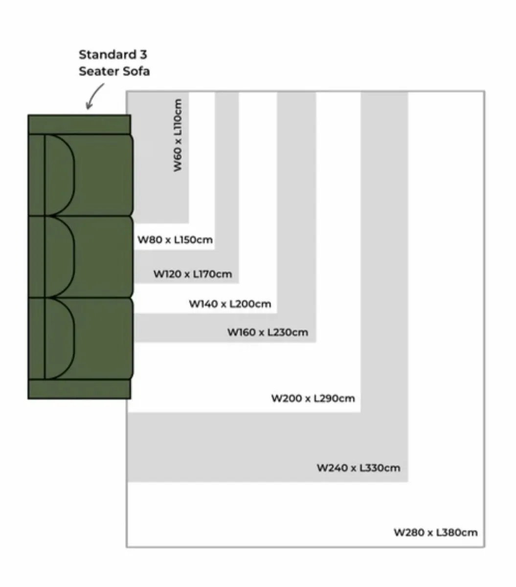 Orange/ White Checkerboard Shaggy Rug W280 x L380 - Image 4