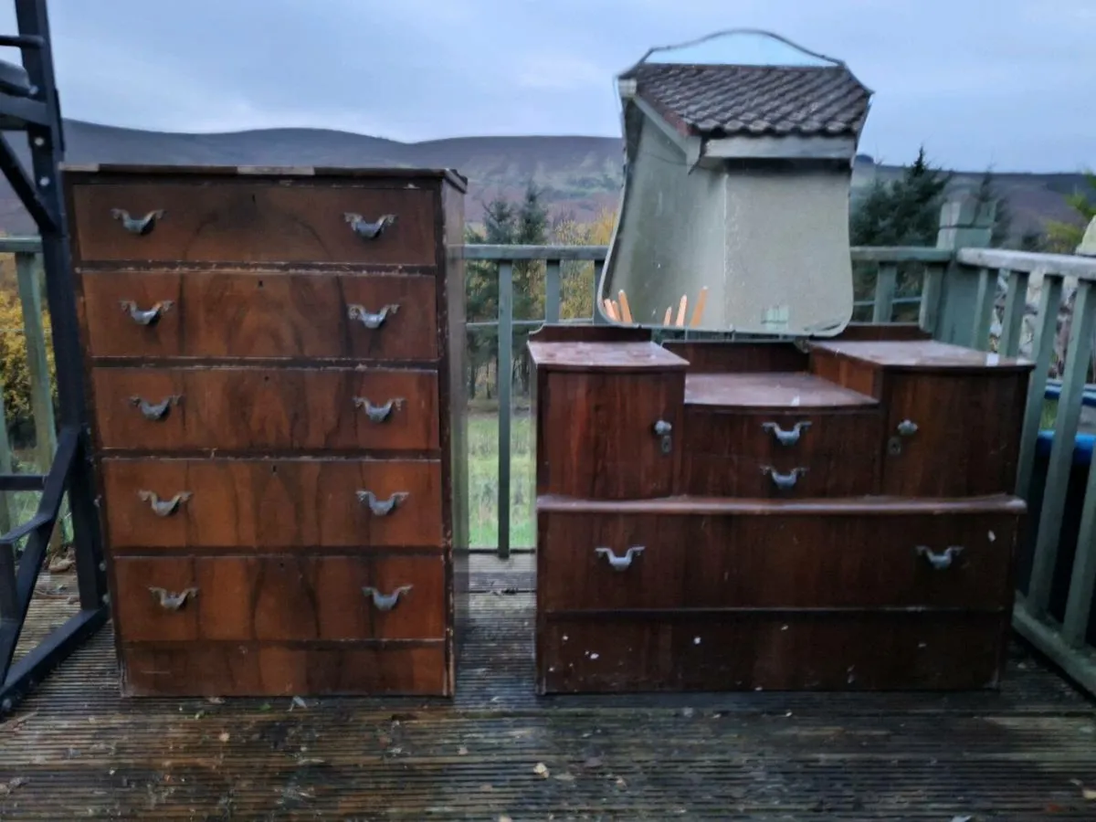 Vintage Chest+ dresser for restoration (DELIVERY) - Image 4