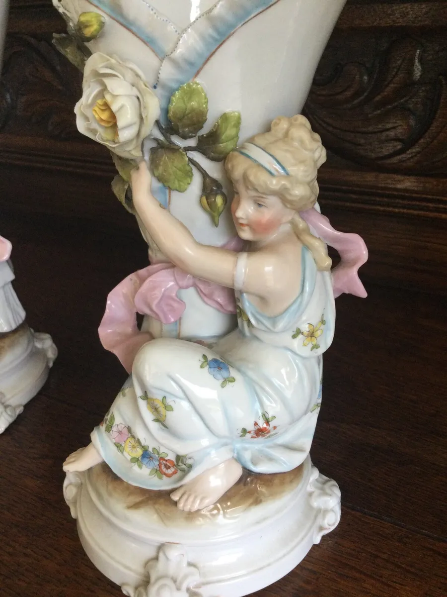 Antique Pair of Vases - Image 4