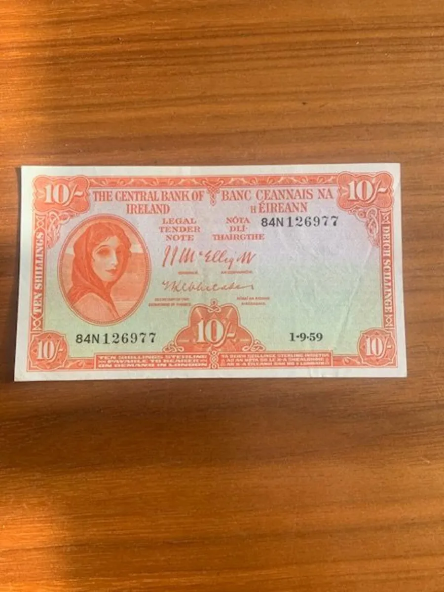 10 Shilling Lavery Note - 70 Euros - Image 1