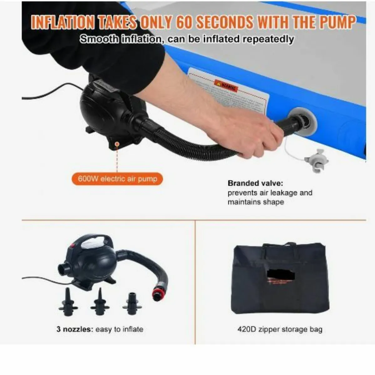 3.1 m Air Track Inflatable Training Tumbling - Image 2