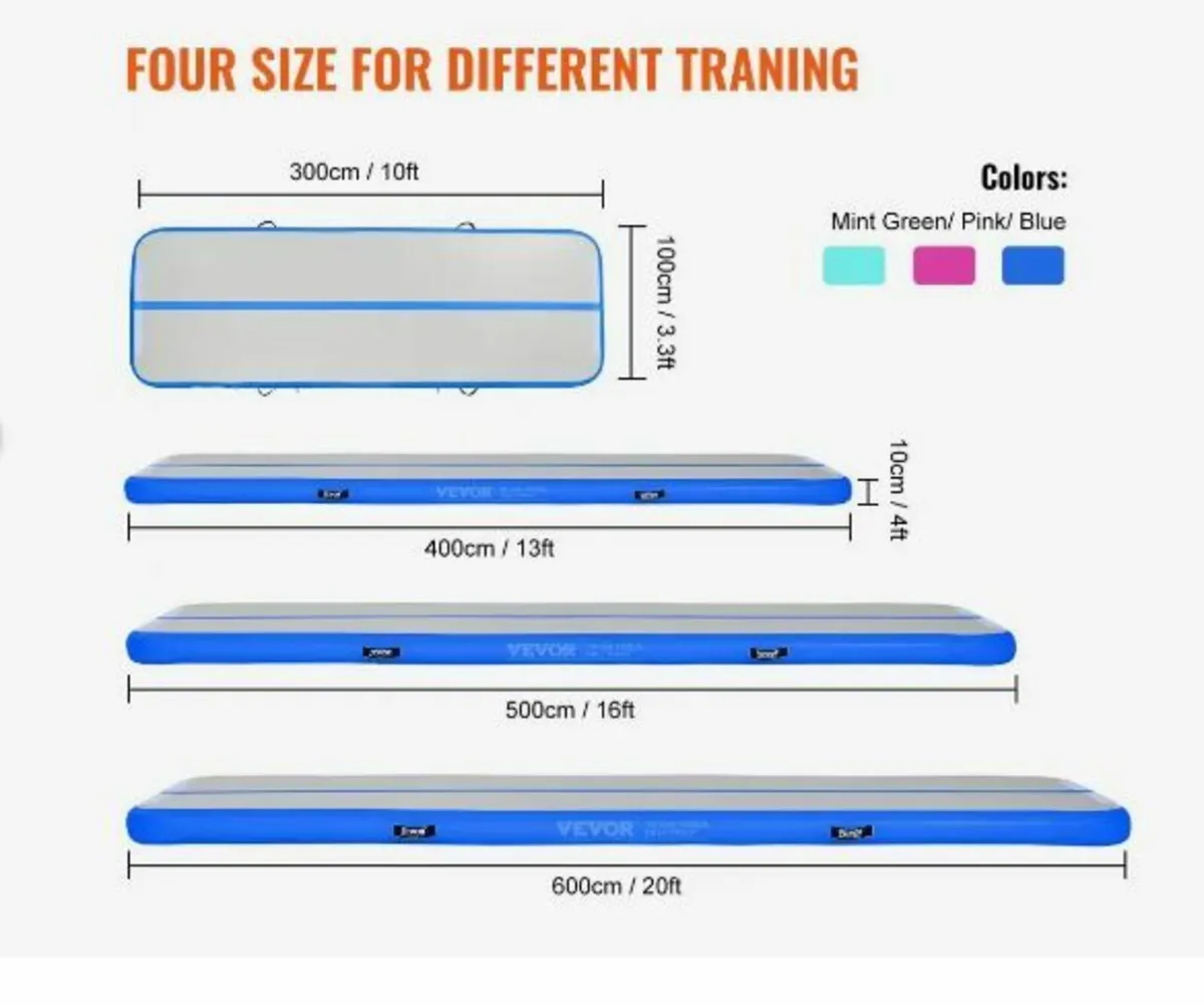 3.1 m Air Track Inflatable Training Tumbling - Image 3