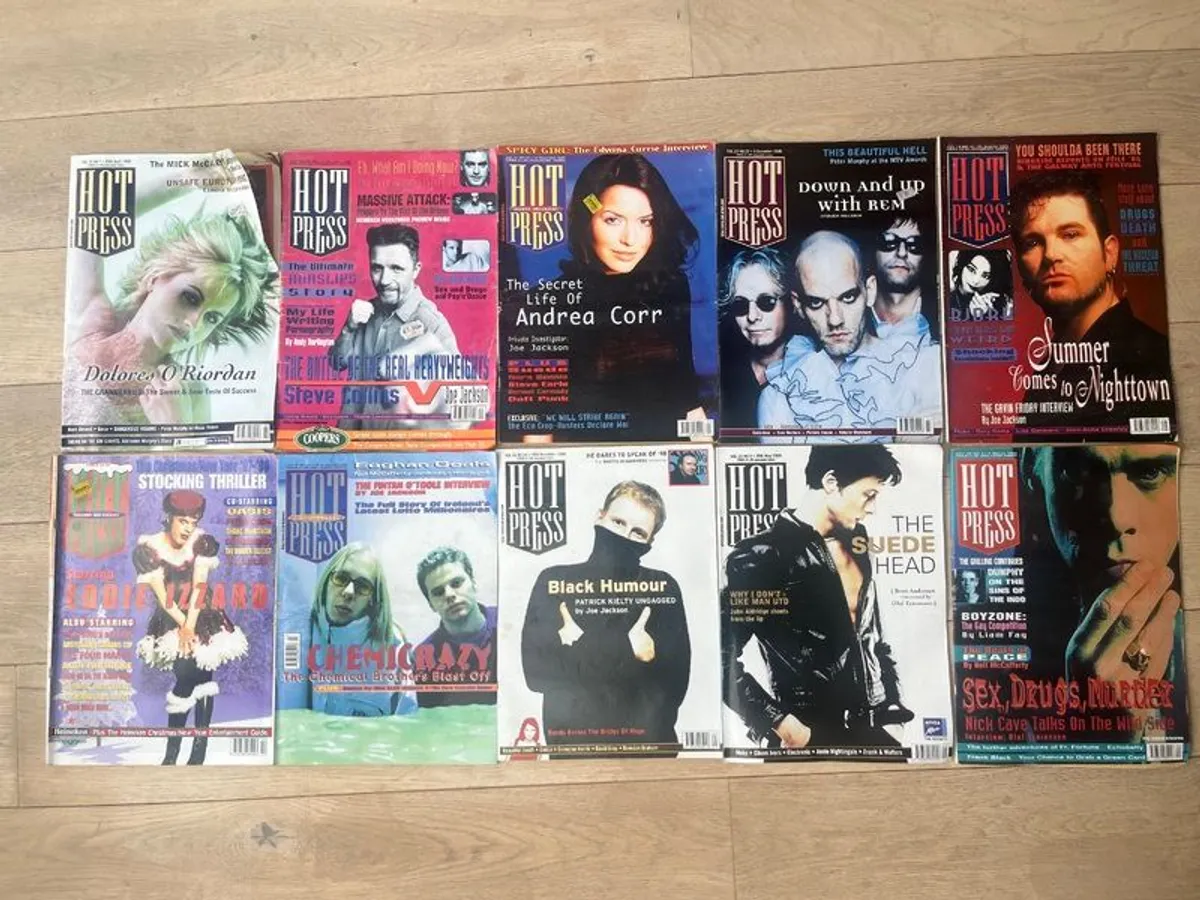 HUGE collection of Hot Press '90s magazines - collectors items, perfect condition! - Image 2