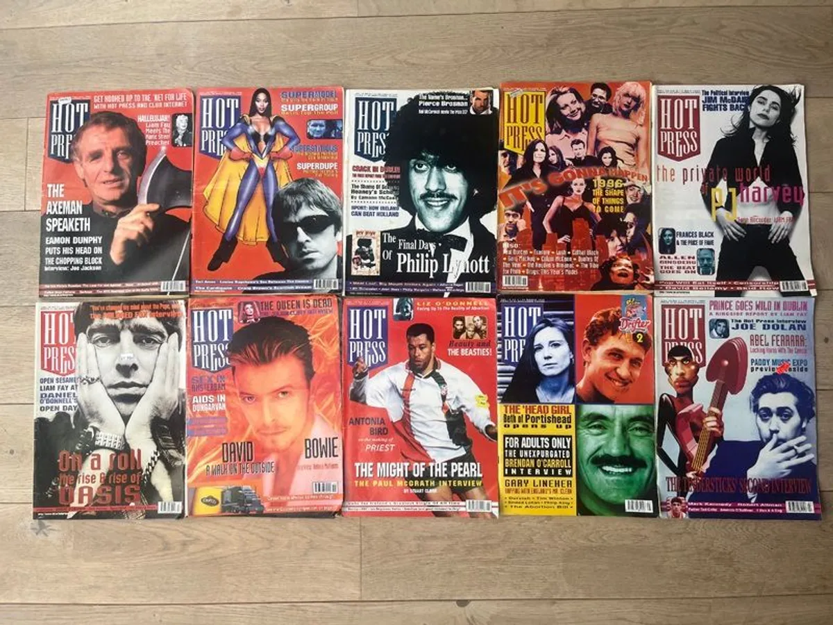 HUGE collection of Hot Press '90s magazines - collectors items, perfect condition! - Image 3