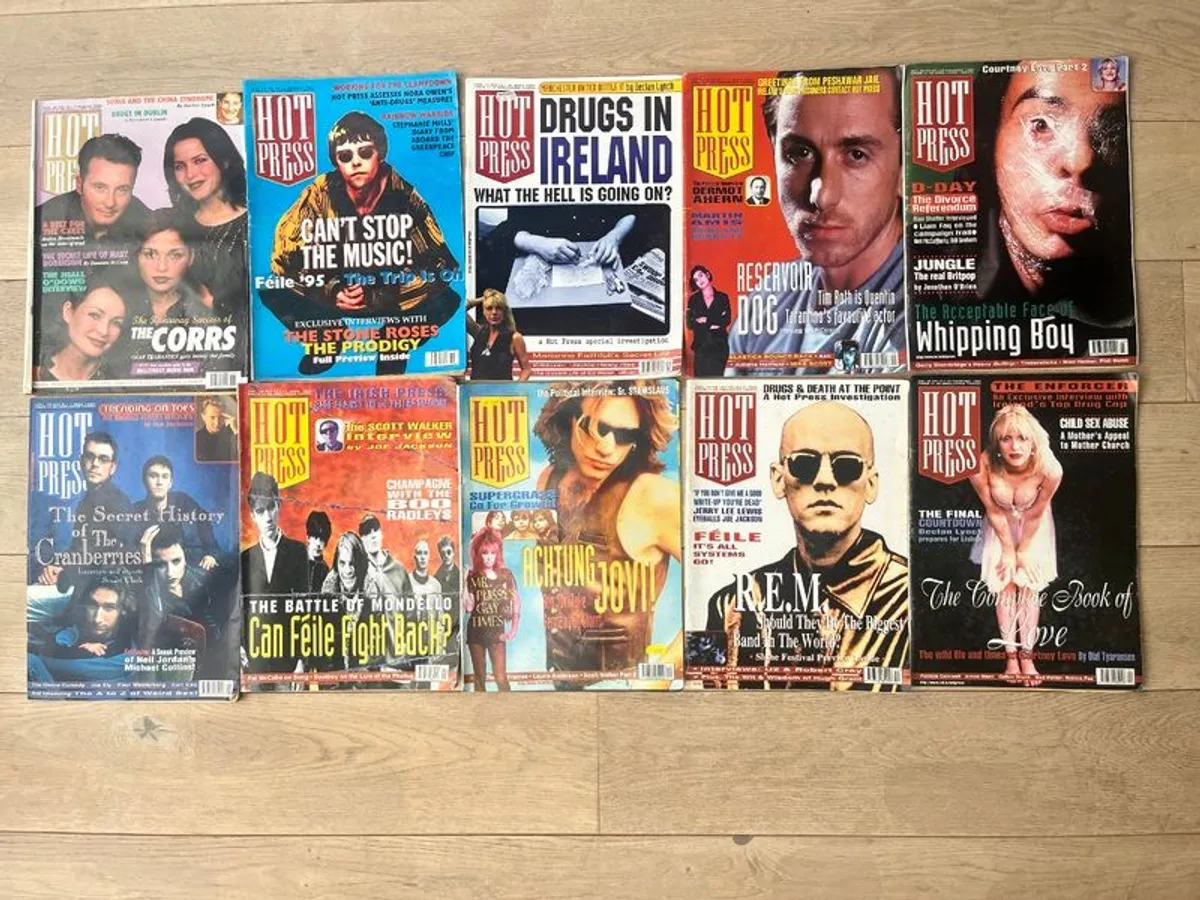 HUGE collection of Hot Press '90s magazines - collectors items, perfect condition! - Image 4