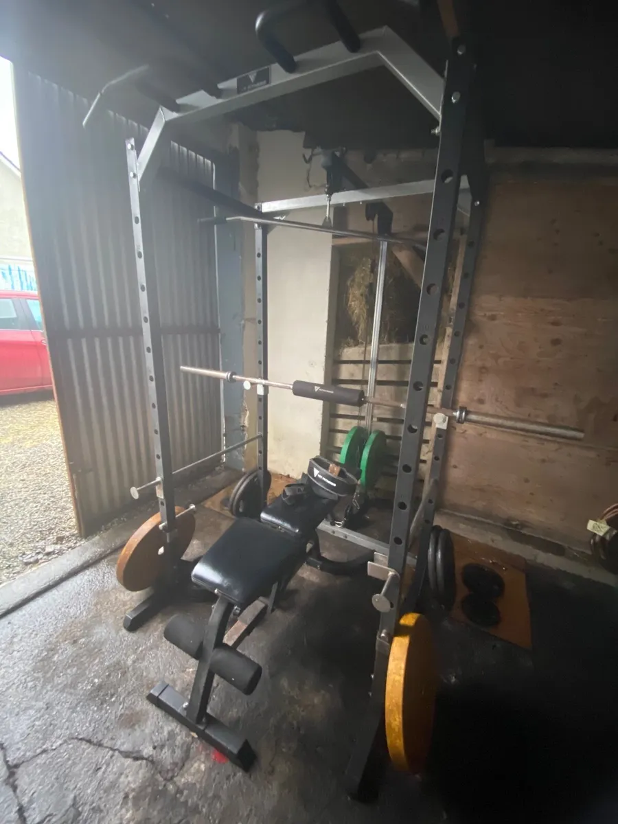 Power Rack, Bench & Weights (165kg) - Image 2