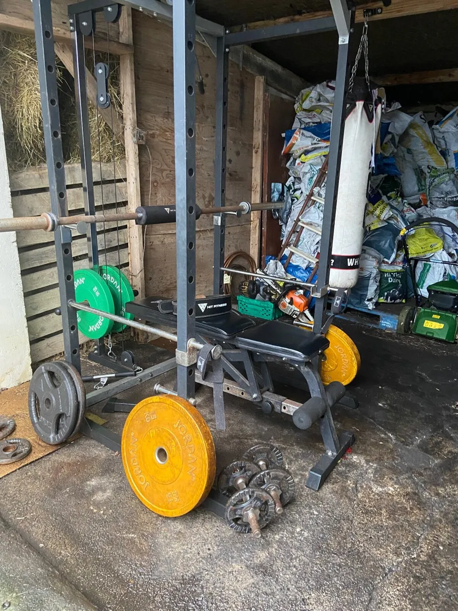 Power Rack, Bench & Weights (165kg) - Image 1