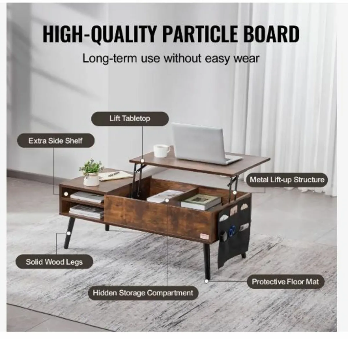 Lift Top Coffee Table - Image 4