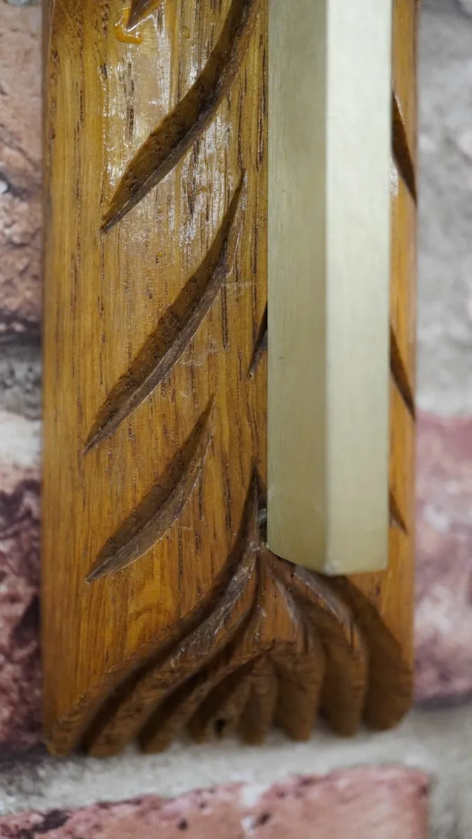 Large Carved Wooden Crucifix Wall Cross - Image 3