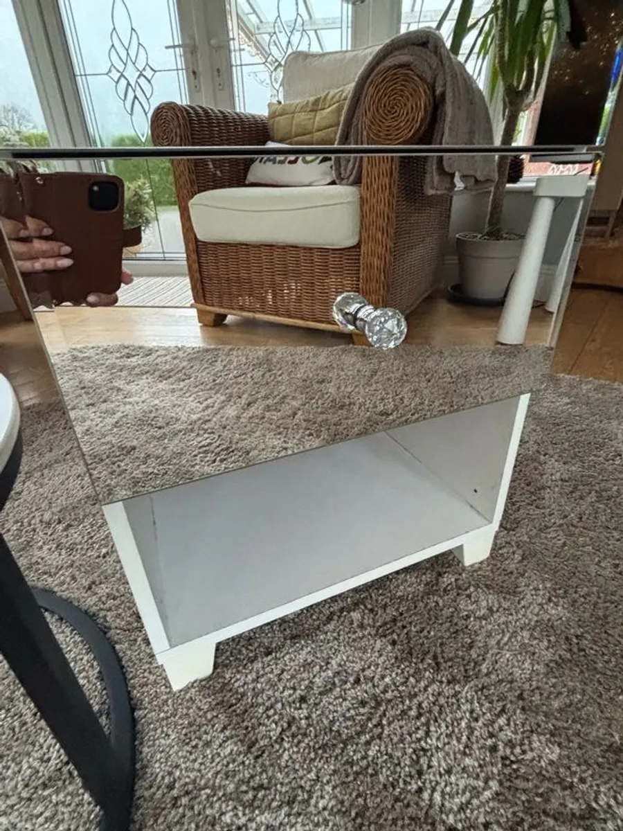 glass drawers unit chest of drawers tall boy - Image 1