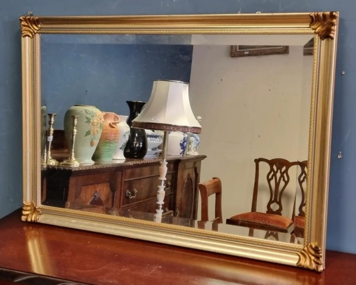 Gilt Framed Bevelled Wall Mirror