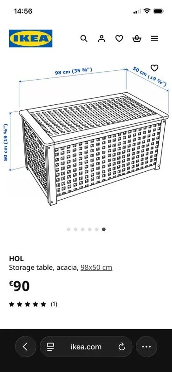 IKEA Hol Storage Table - Image 2