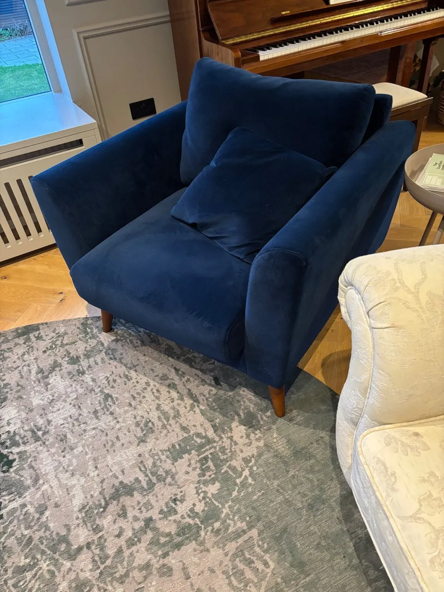 Couches x2, armchair, and footstool - Image 2