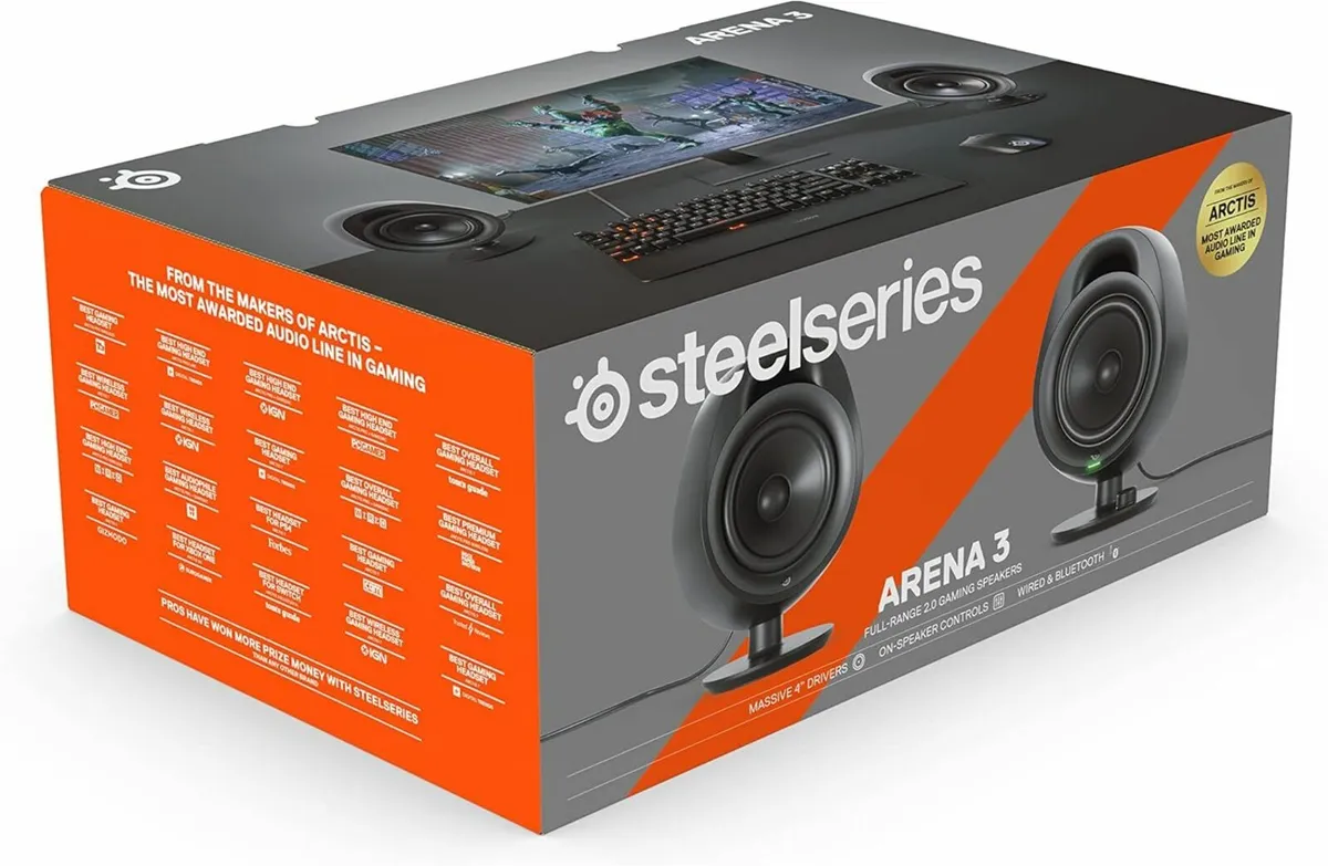 SteelSeries Arena 3 Full-Range 2.0 Gaming Speakers - Image 1