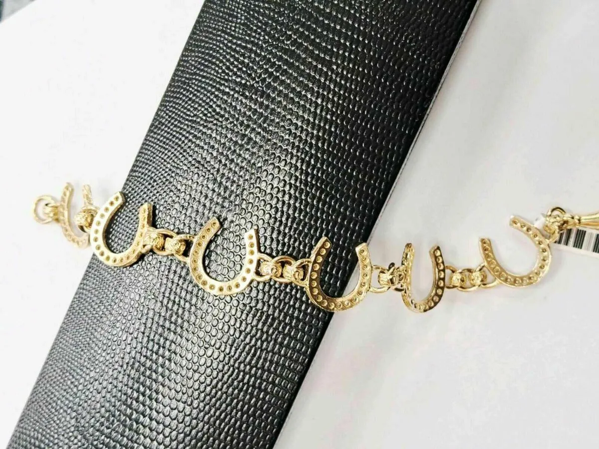 9K Gold horseshoe Bracelet 9CT - Image 4