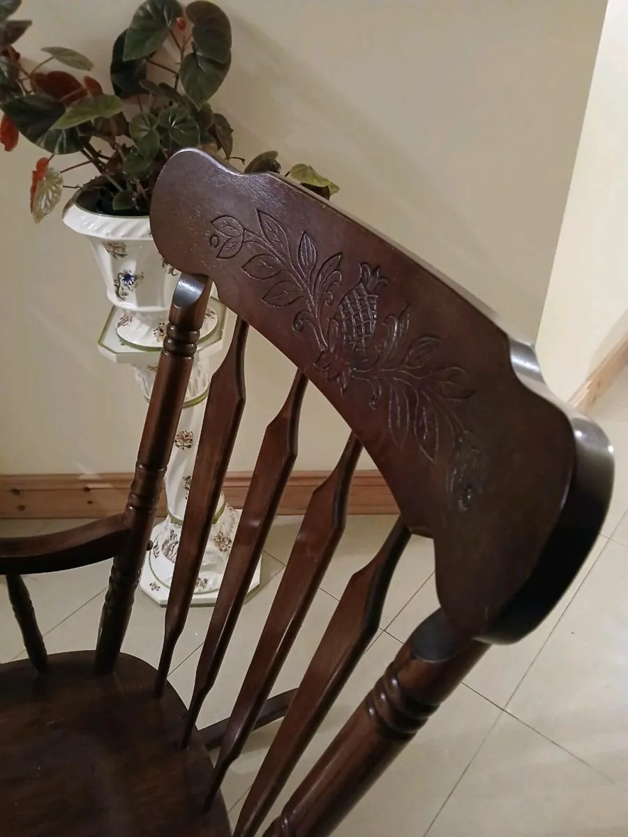 Hand-Made Mahogany Rocking Chair - Image 1