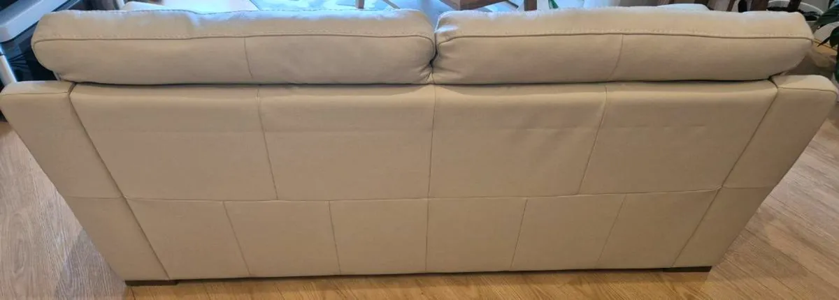 Leather 3 seater couch sofa - Image 4