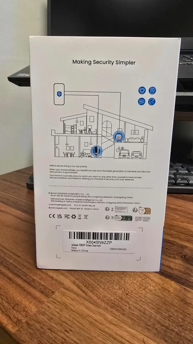 ieGeek WireFree Full HD 1080P Smart Video Doorbell - Image 4