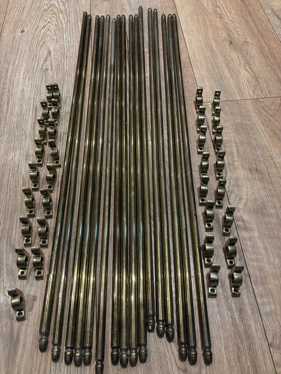 Antique brass stair rods