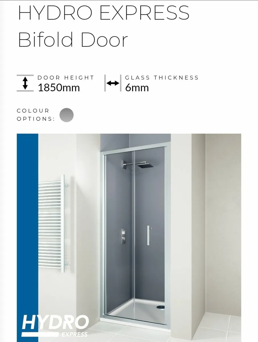 Flair shower chrome bifold door - Image 1