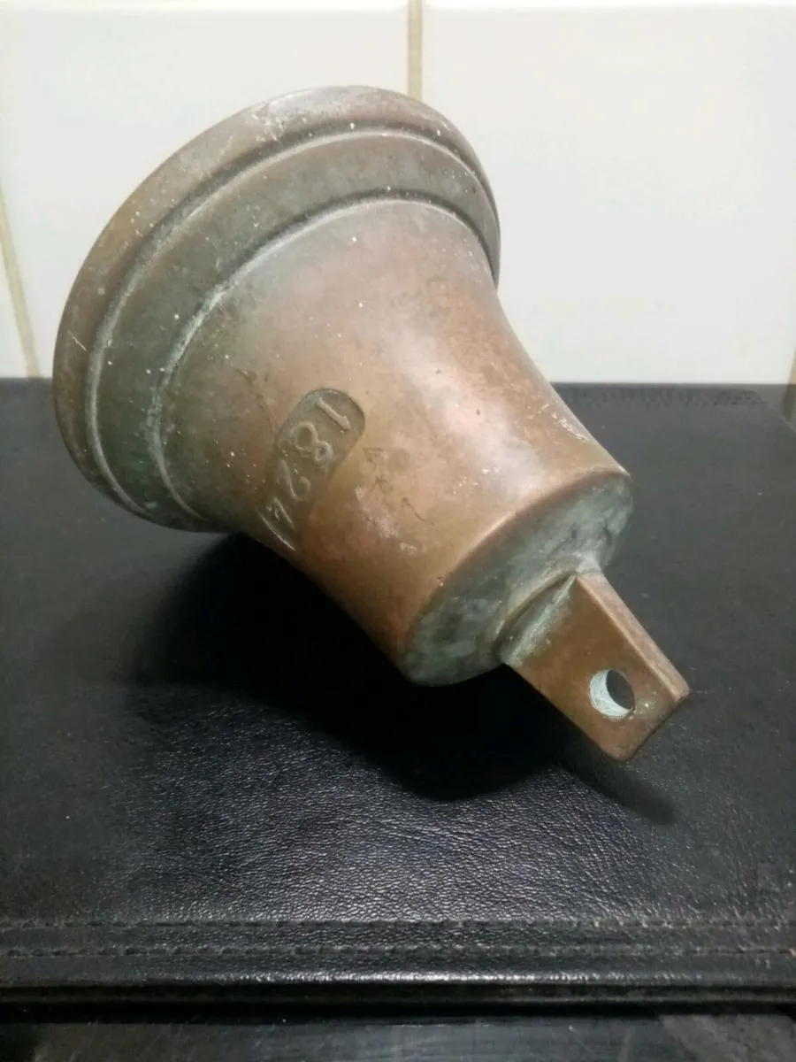 Antique Bronze Ships Bell Dated 1824 - Image 2