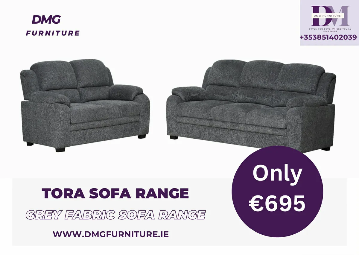 New 3+2 Tora Sofa Fabric Range - Image 1