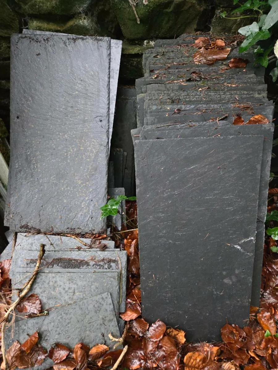 Natural slate, Terracotta ridge tiles Blue Bangor - Image 4