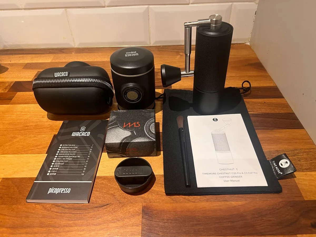 Manual Espresso Maker and Coffee Grinder - Image 1