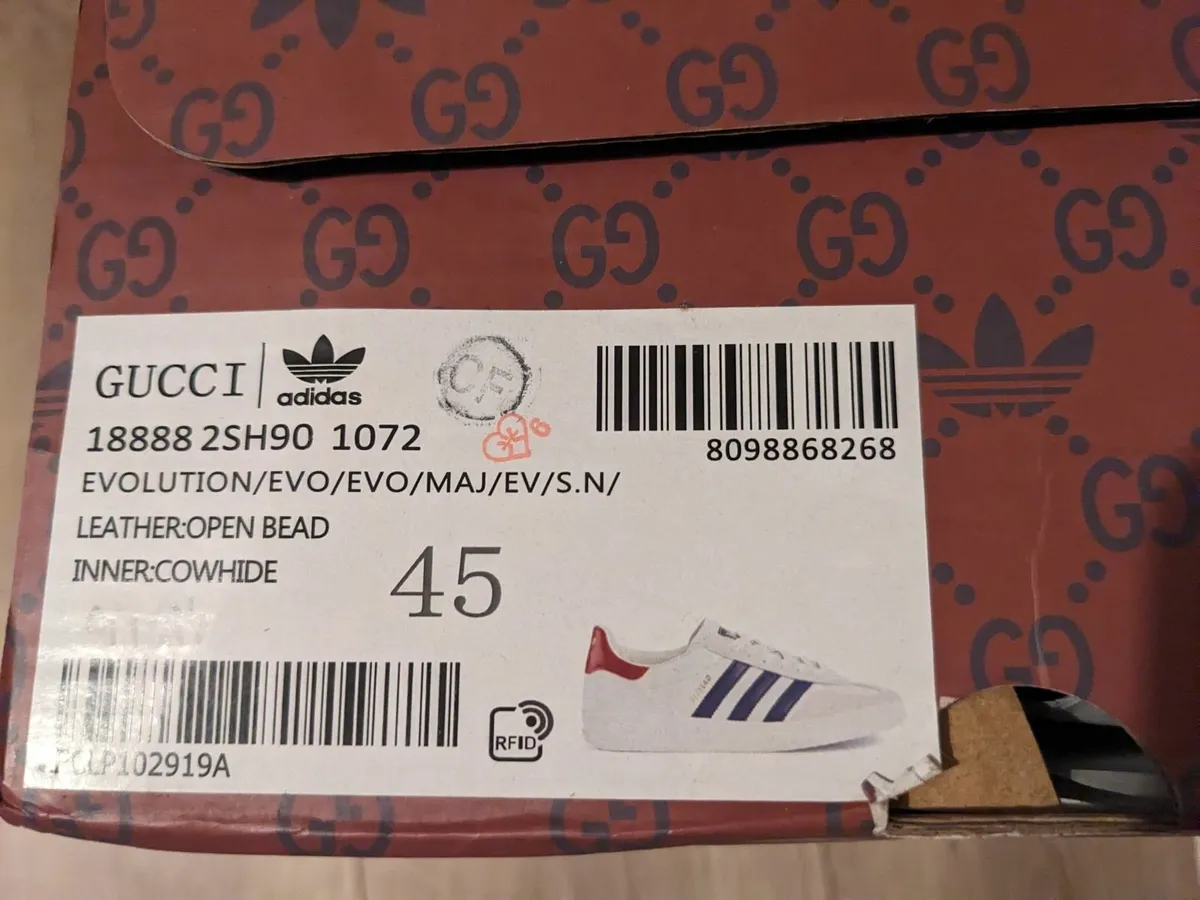 Gucci Adidas Trainers - Image 1
