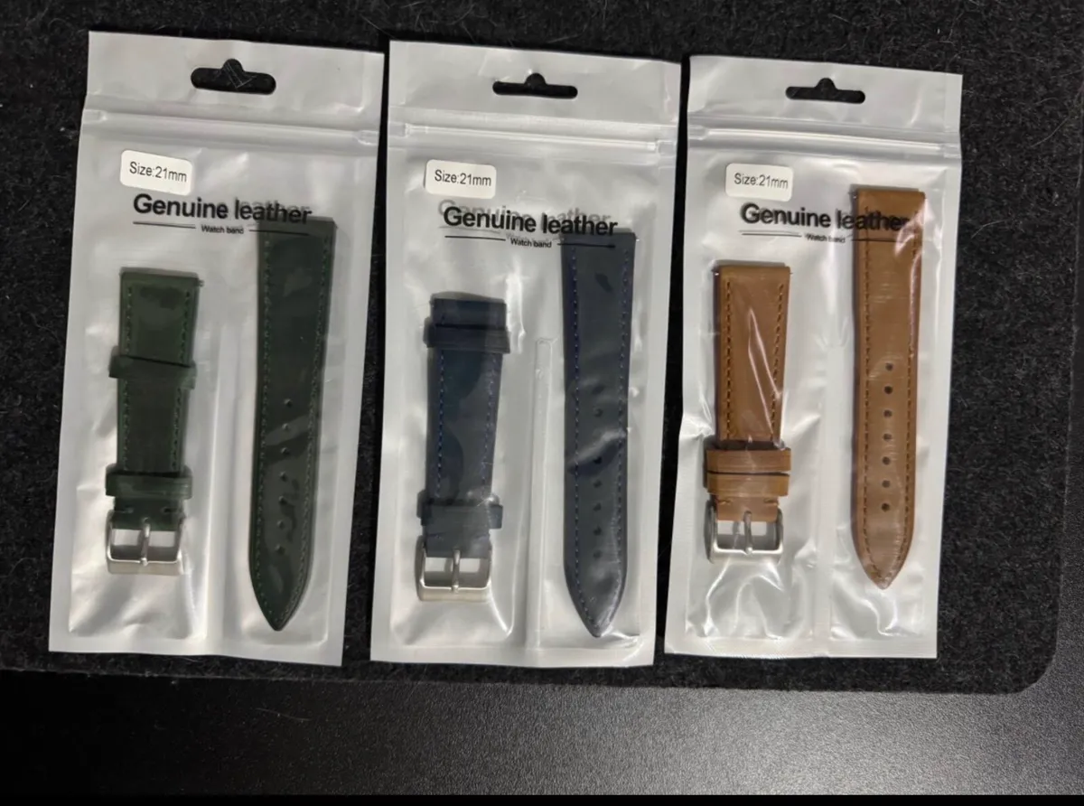 Genuine Leather watch bands 21mm