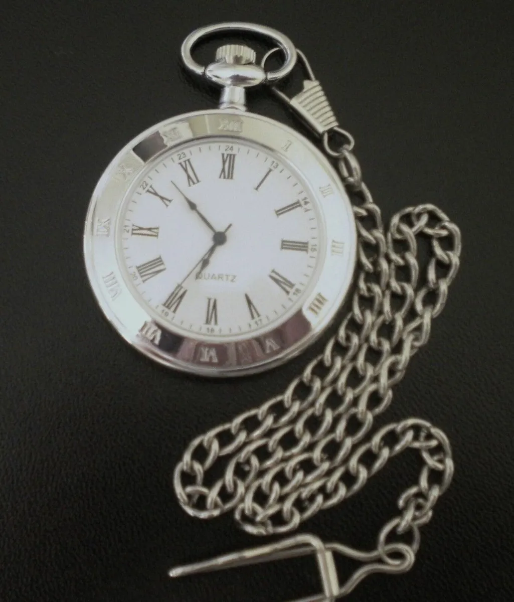 Large Dial Display, watch and chain, Free Post - Image 4