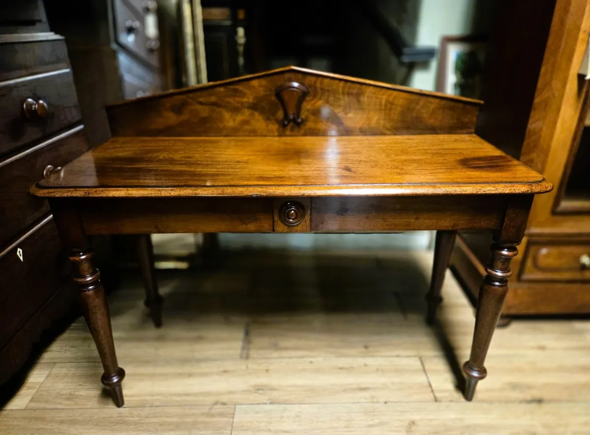 Victorian Gallery Back Side Table- Circa 1860's - Image 1