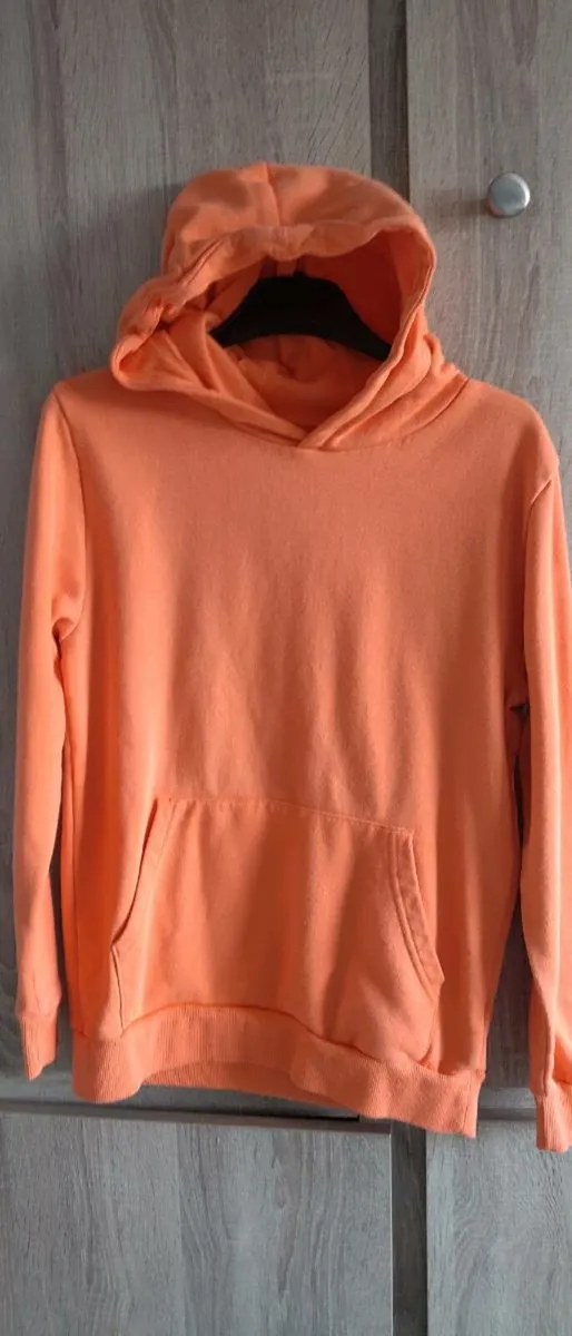 Orange hoodie size fits sm - Image 1