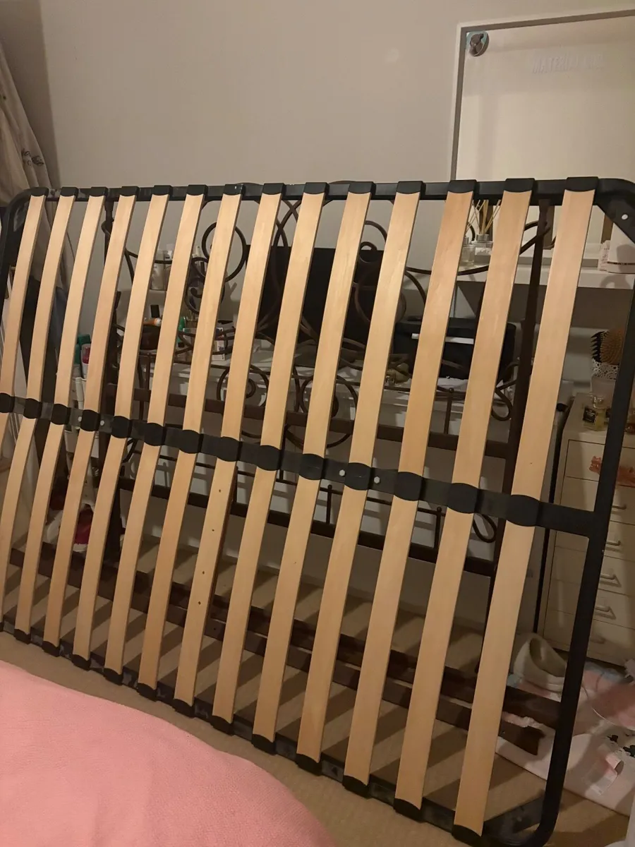 Brown wrought iron bed frame - Image 3