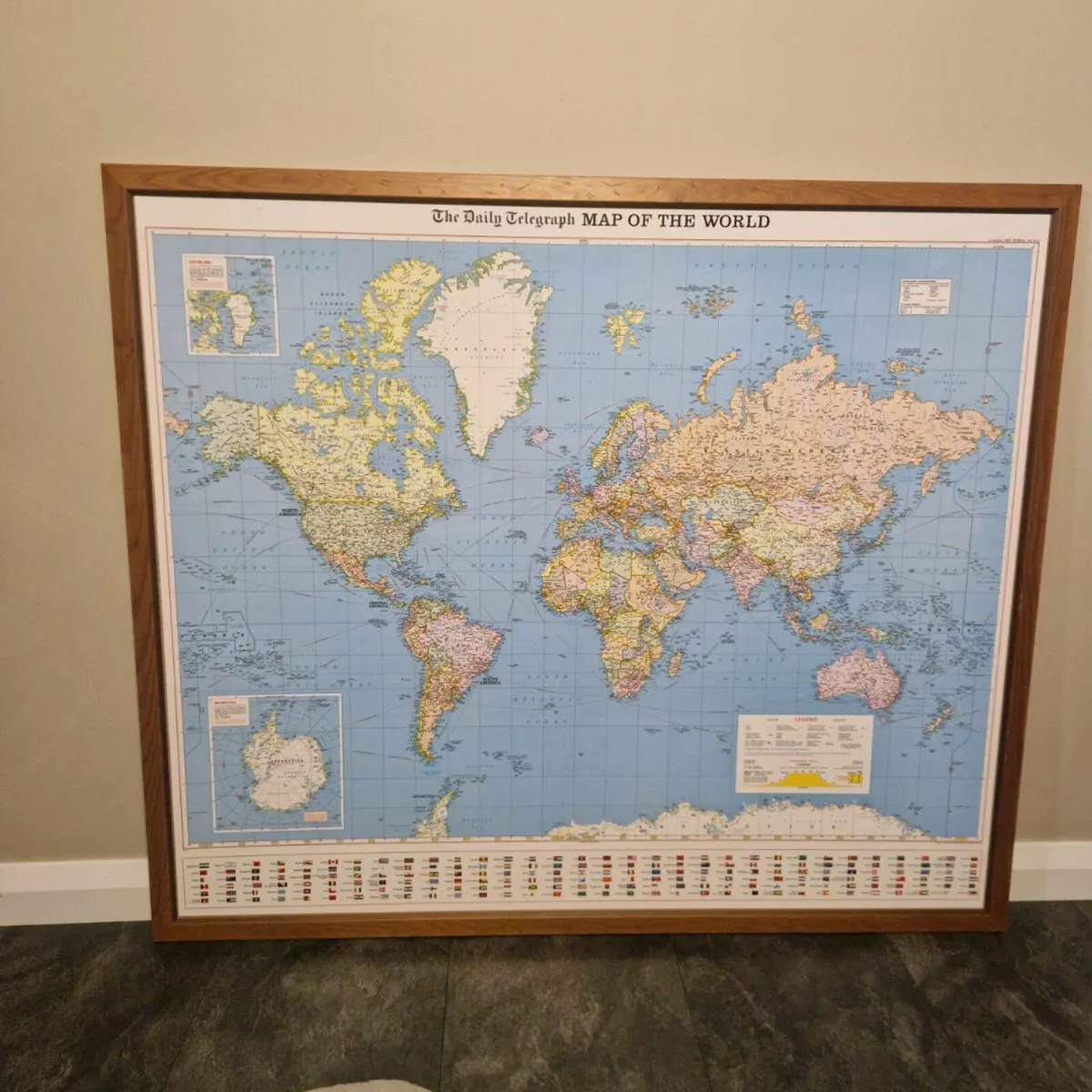 Framed Map Of The World - Image 1