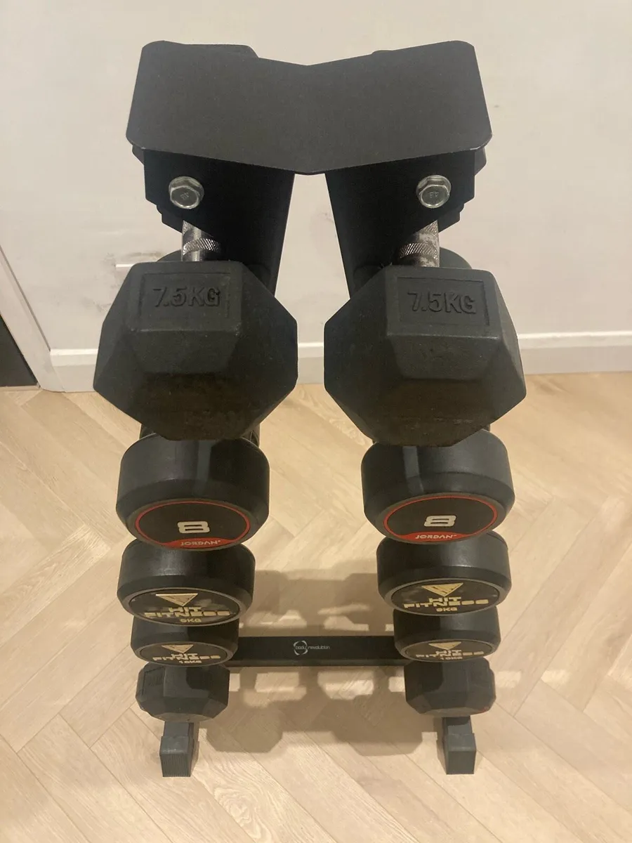 Dumbbells & Rack (7.5kg - 14kg) - Image 2