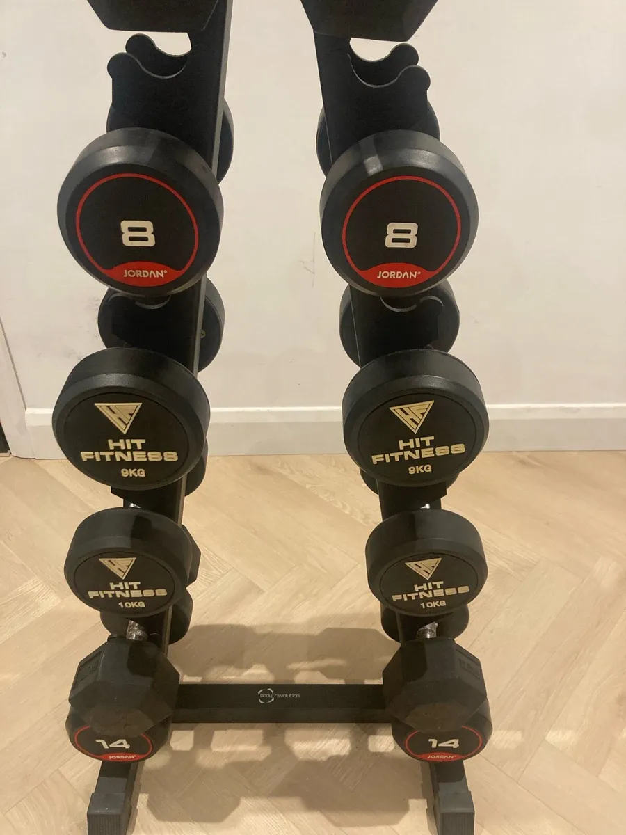 Dumbbells & Rack (7.5kg - 14kg) - Image 3