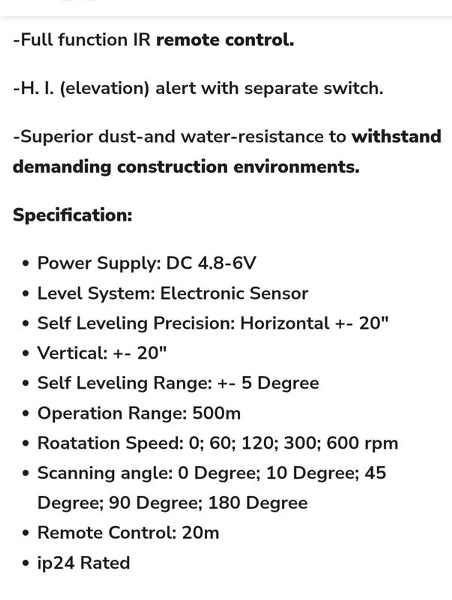 Proline FRE209X Laser Level c/w Tripod & box - Image 4