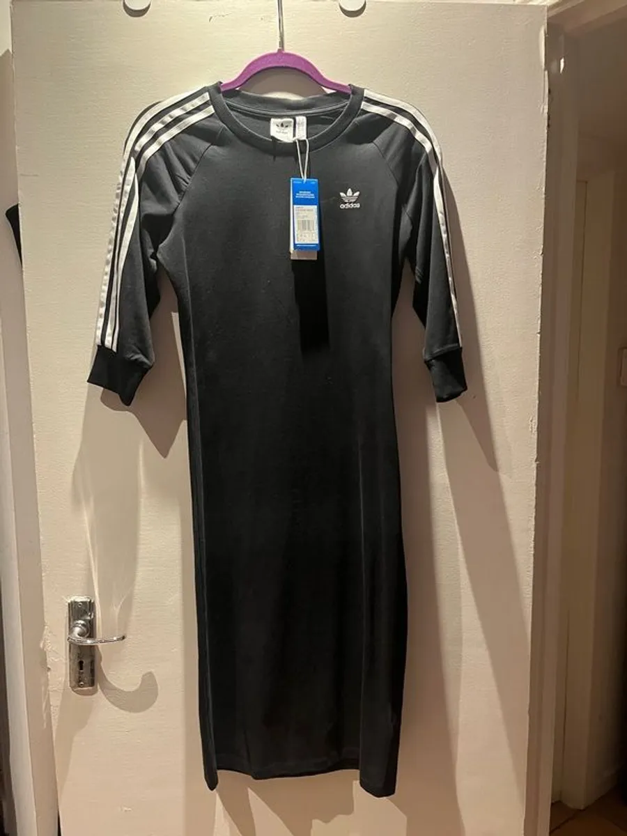 Adidas Originals Classic 3 Stripes Black Dress - Image 1