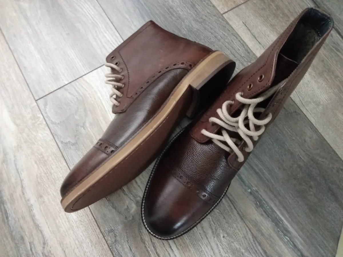 Onfire Brand Mens Leather Textured Boots - Image 4